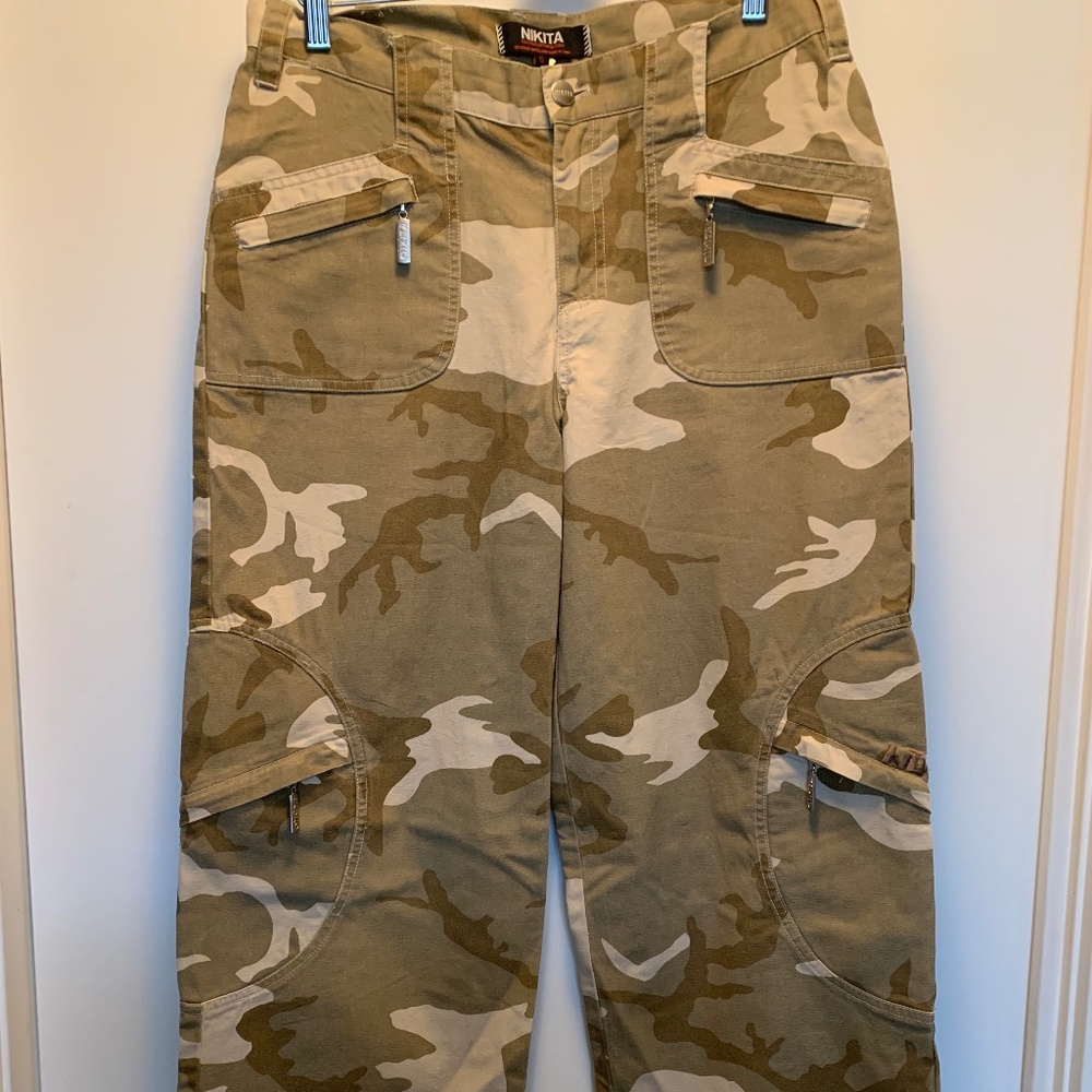 Camo jean like cargo pants